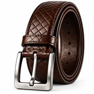 DAIMOND EMBOSSED BROWN BELT